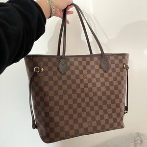 SOLD - Authentic Louis Vuitton Neverfull MM Damier Ebene